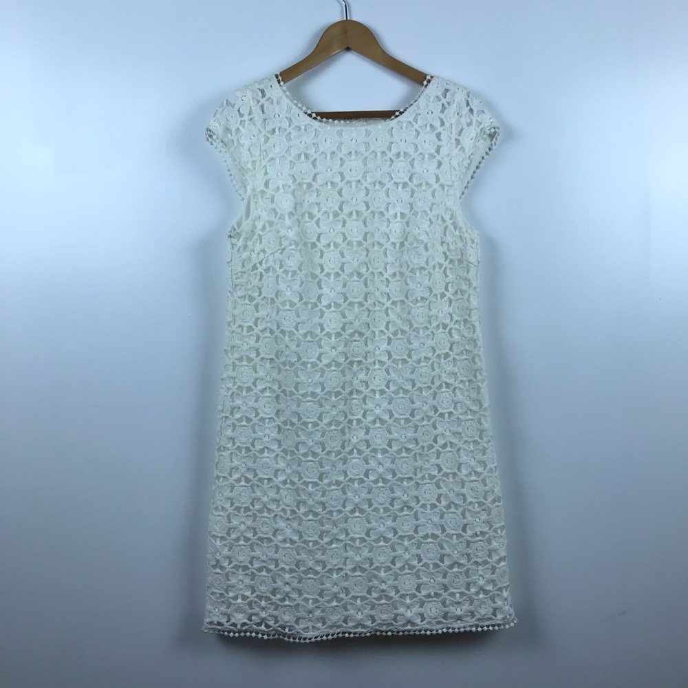 NWT Max Studio Lace Eyelet White Dress Large